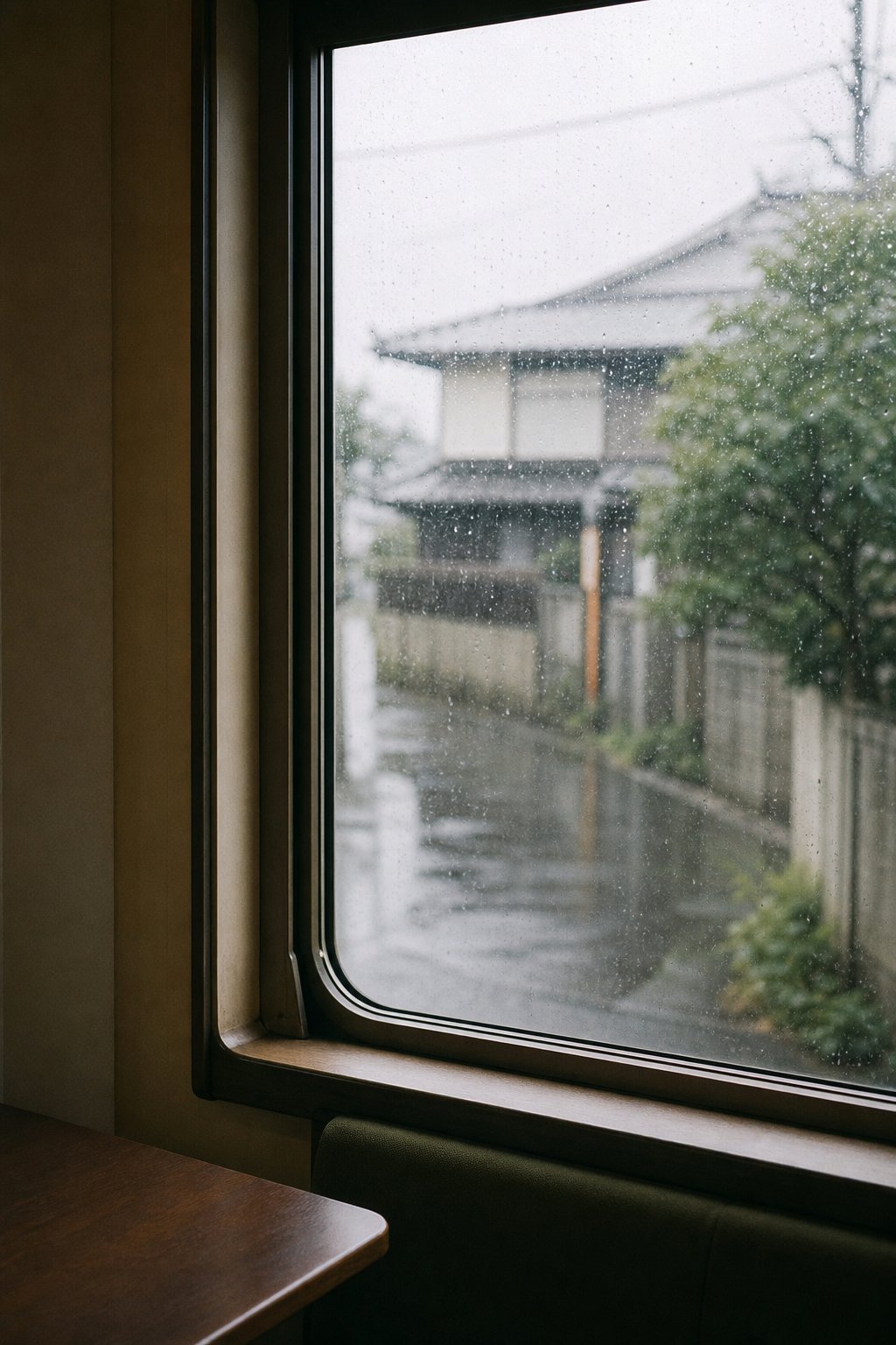 A quiet rainy window in Japan